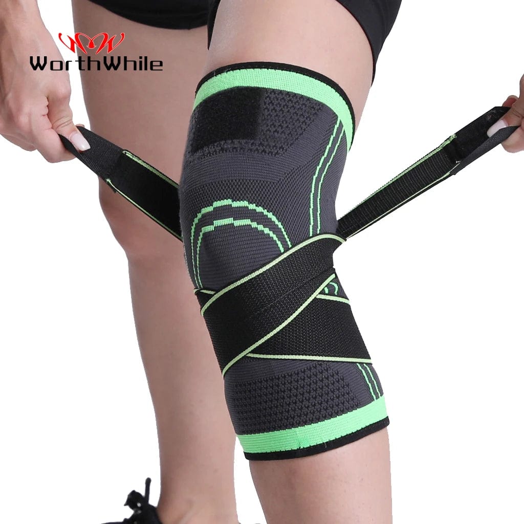 InnateFit WorthWhile 1PC Sports Kneepad Men Pressurized Elastic Knee Pads Support Fitness Gear Basketball Volleyball Brace Protector