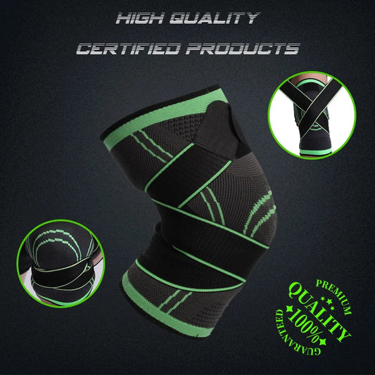 InnateFit WorthWhile 1PC Sports Kneepad Men Pressurized Elastic Knee Pads Support Fitness Gear Basketball Volleyball Brace Protector