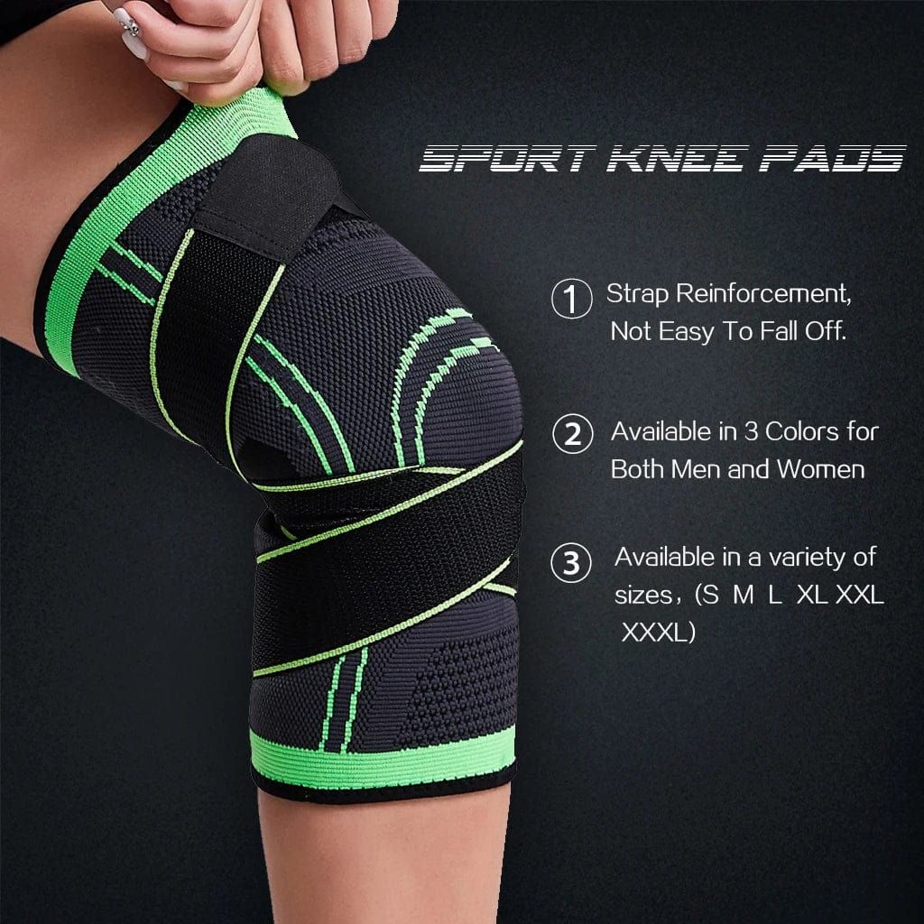 InnateFit WorthWhile 1PC Sports Kneepad Men Pressurized Elastic Knee Pads Support Fitness Gear Basketball Volleyball Brace Protector